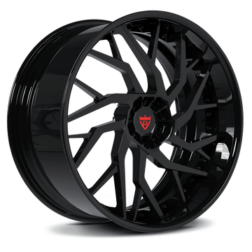 Gloss black custom forged 2PC wheel RV-DM01 for 22-inch mercedes-benz s-class amg wheels, deep concave wheels